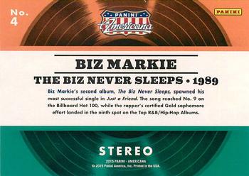 2015 Panini Americana - Certified Albums Gold #4 Biz Markie Back