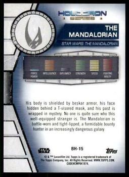 2020 Topps Star Wars Holocron Series #BH-15 The Mandalorian Back