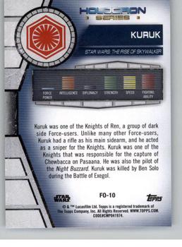 2020 Topps Star Wars Holocron Series #FO-10 Kuruk Back