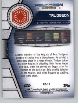 2020 Topps Star Wars Holocron Series #FO-13 Trudgen Back