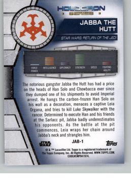2020 Topps Star Wars Holocron Series #Jab-1 Jabba the Hutt Back