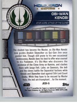 2020 Topps Star Wars Holocron Series #Jedi-5 Obi-Wan Kenobi Back