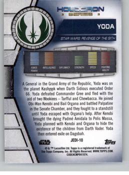 2020 Topps Star Wars Holocron Series #Jedi-10 Yoda Back