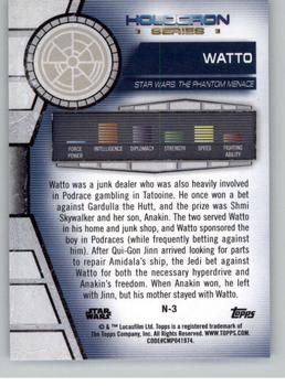 2020 Topps Star Wars Holocron Series #N-3 Watto Back