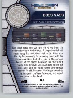 2020 Topps Star Wars Holocron Series #N-4 Boss Nass Back