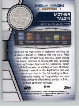 2020 Topps Star Wars Holocron Series #N-19 Mother Talzin Back