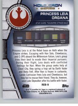 2020 Topps Star Wars Holocron Series #Reb-9 Princess Leia Organa Back