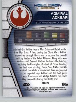 2020 Topps Star Wars Holocron Series #Reb-21 Admiral Ackbar Back