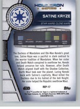 2020 Topps Star Wars Holocron Series #Rep-17 Satine Kryze Back