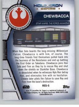 2020 Topps Star Wars Holocron Series #Res-5 Chewbacca Back