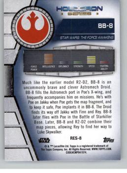2020 Topps Star Wars Holocron Series #Res-8 BB-8 Back