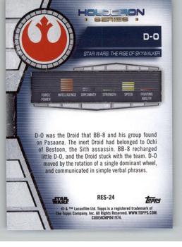 2020 Topps Star Wars Holocron Series #Res-24 D-O Back