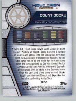 2020 Topps Star Wars Holocron Series #Sep-3 Count Dooku Back