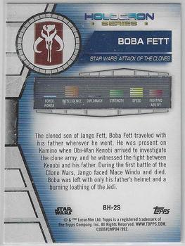 2020 Topps Star Wars Holocron Series #BH-2S Boba Fett Back