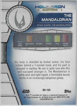 2020 Topps Star Wars Holocron Series #BH-15S The Mandalorian Back