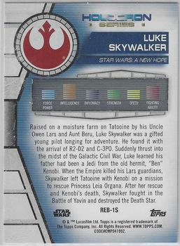 2020 Topps Star Wars Holocron Series #Reb-1S Luke Skywalker Back