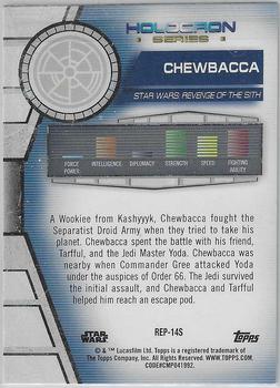 2020 Topps Star Wars Holocron Series #Rep-14S Chewbacca Back