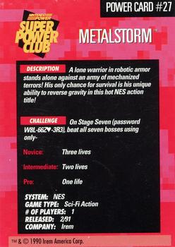 1992-95 Nintendo Power Super Power Club #27 Metalstorm Back