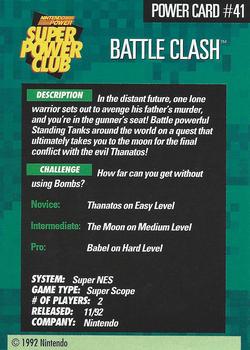 1992-95 Nintendo Power Super Power Club #41 Battle Clash Back