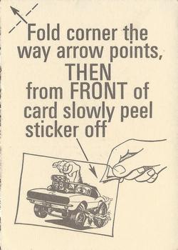 1973 Donruss Fantastic Odd Rods Stickers Series 1 #76 Fanatic Back