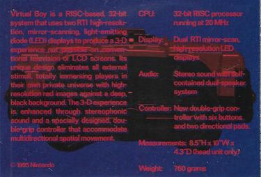 1994-97 Nintendo Power Magazine Inserts #NNO Virtual Boy Back