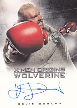 2009 Rittenhouse X-Men Origins: Wolverine - Autograph #NNO Kevin Durand Front