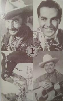 1950 Exhibit Pacific Ocean Park Arcade 1 Cent All-Star Cowboys Postcards #NNO Lee 