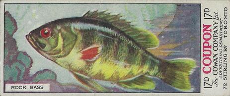 1920 Cowan's Canadian Fish (V10) #17D Rock Bass Front
