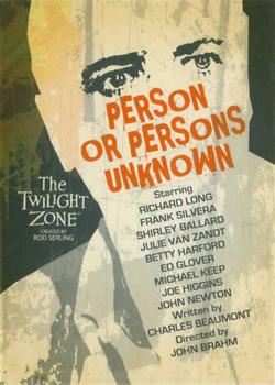 2020 Rittenhouse Twilight Zone Archives #J123 Person Or Persons Unknown Front