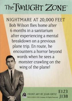 2020 Rittenhouse Twilight Zone Archives #J138 Nightmare At 20,000 Feet Back