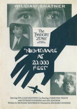2020 Rittenhouse Twilight Zone Archives #J138 Nightmare At 20,000 Feet Front