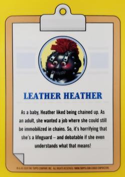 2020 Topps Garbage Pail Kids 35th Anniversary #15a Leather Heather Back
