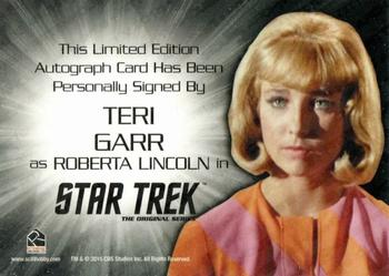 2020 Rittenhouse Star Trek The Original Series Archives & Inscriptions - Case Incentive Autographs #NNO Teri Garr Back