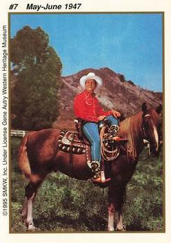1995 SMKW Gene Autry Comic Cards #7 May-June 1947 Back