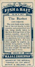 1914 Churchman's Fish & Bait (C11) #17 Burbot Back