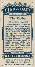 1914 Churchman's Fish & Bait (C11) #38 Halibut Back
