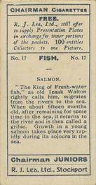 1926 Chairman Cigarettes Fish #17 Salmon Back