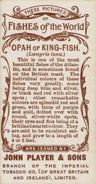 1903 Player's Fishes of the World #NNO Opah or King-fish Back