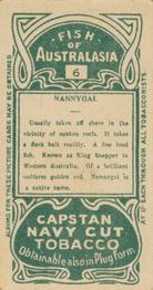 1912 Capstan Navy Cut Tobacco Fish of Australasia #6 Nannygai Back