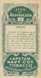 1912 Capstan Navy Cut Tobacco Fish of Australasia #12 Garfish Back