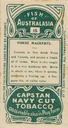 1912 Capstan Navy Cut Tobacco Fish of Australasia #15 Horse Mackerel Back