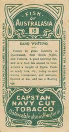 1912 Capstan Navy Cut Tobacco Fish of Australasia #18 Sand Whiting Back