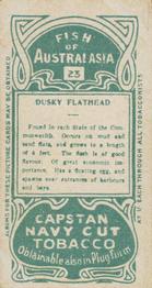 1912 Capstan Navy Cut Tobacco Fish of Australasia #23 Dusky Flathead Back