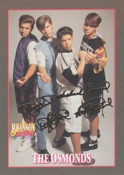 1992 NAC/Hit Cards International Branson On Stage - Gold Signature #50 The Osmonds Front