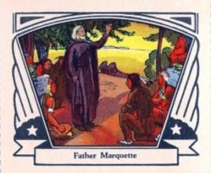 1930-39 M.J. Holloway & Co. Adventure Pictures (R2) #4 Father Marquette Front