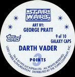 1995 Topps Star Wars Caps - Galaxy Caps #9 Darth Vader Back