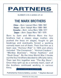 1992 Victoria Gallery Partners #5 Marx Brothers Back