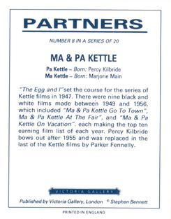 1992 Victoria Gallery Partners #8 Ma & Pa Kettle Back