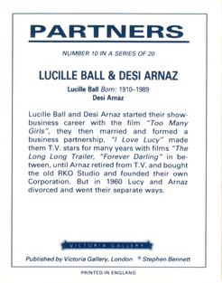 1992 Victoria Gallery Partners #10 Lucille Ball / Desi Arnaz Back
