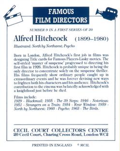 1992 Cecil Court Famous Film Directors #9 Alfred Hitchcock Back